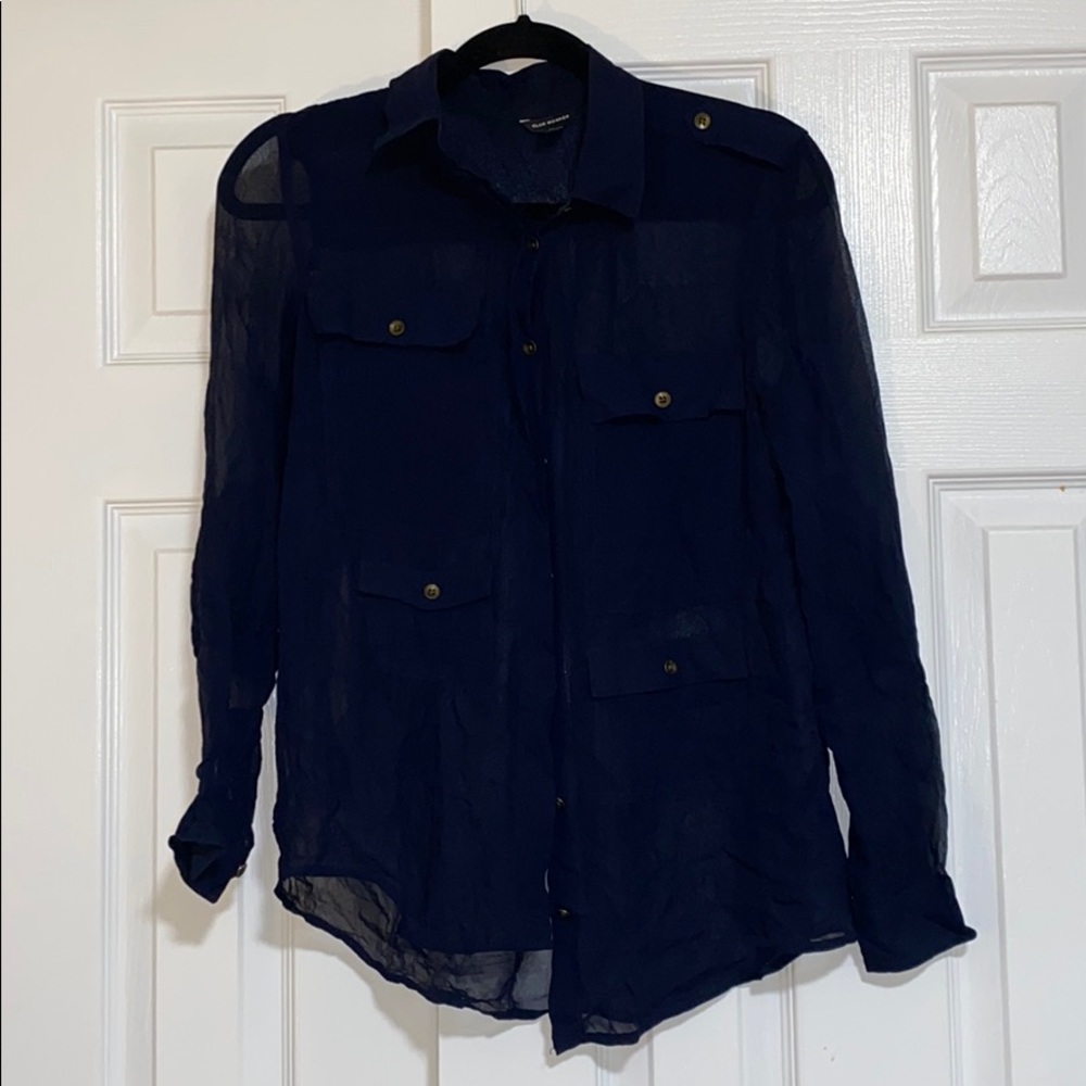 Club Mónaco Silk Sheer Shirt - Picture 2 of 5